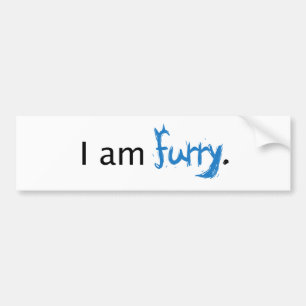 I am Furry Bumper Sticker