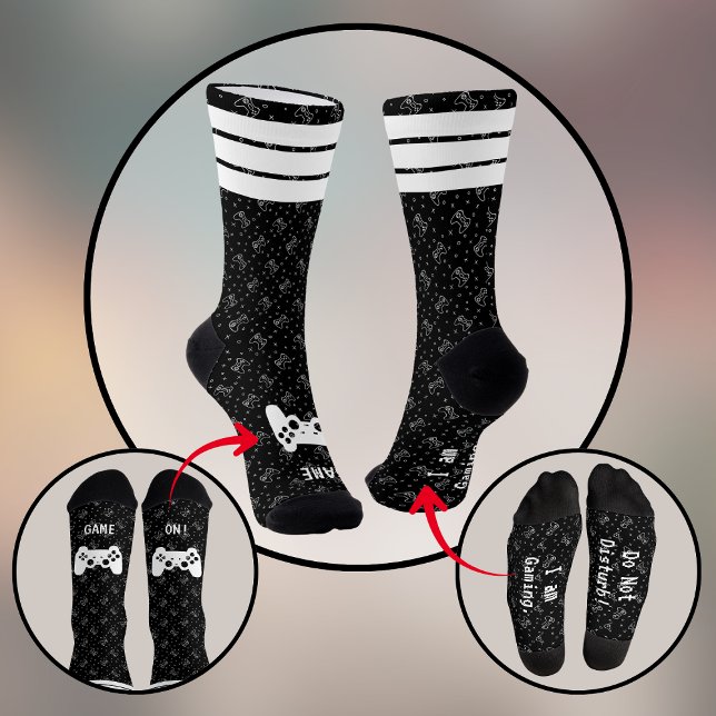 I Am Gaming Black Crew Socks (Creator Uploaded)