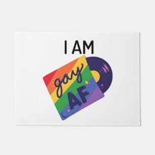I Am Gay AF Funny LGBT Pride Month  Doormat