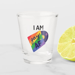 I Am Gay AF Funny LGBT Pride Month  Shot Glass