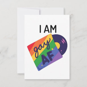 I Am Gay AF Funny LGBT Pride Month Thank You Card