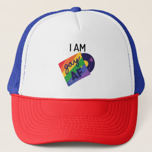 I Am Gay AF Funny LGBT Pride Month Trucker Hat