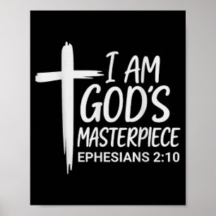 I Am God`s Masterpiece Christian Ephesians 2_20 _1 Poster