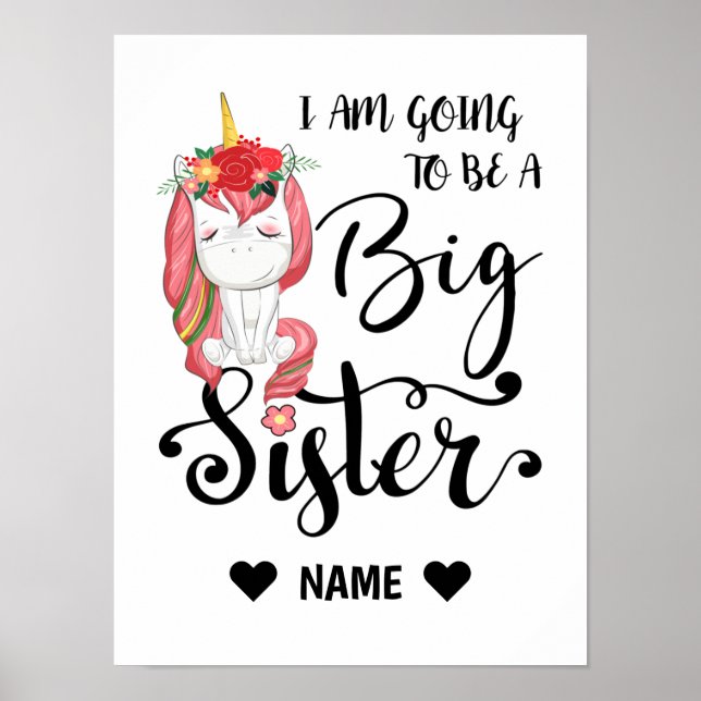 I am Going to be a Big Sister Poster (Front)