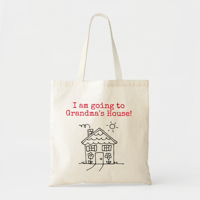 i am going to grandma's house tote (Front)