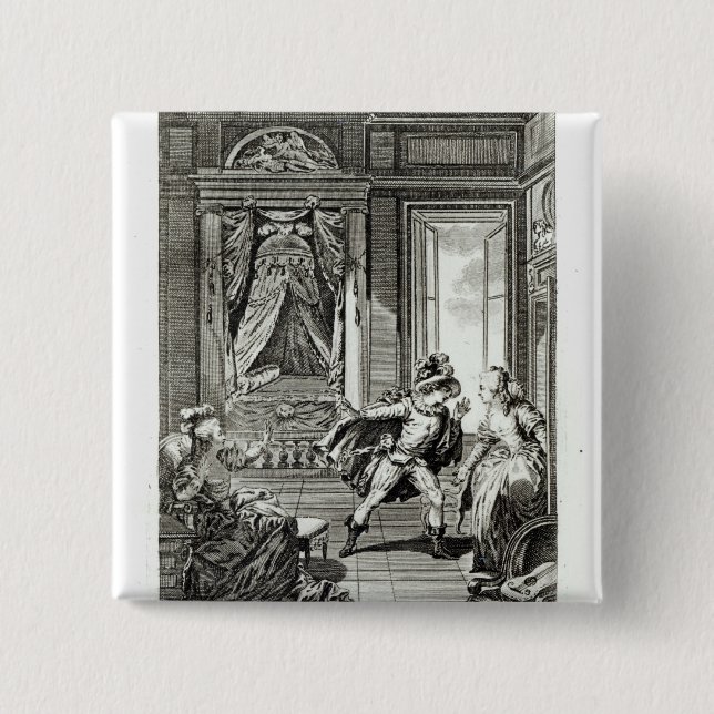 I am going to kill him...' 15 cm square badge (Front)