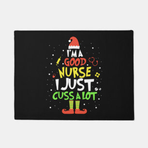 i am good nurse i just cuss a lot tree nurse doormat