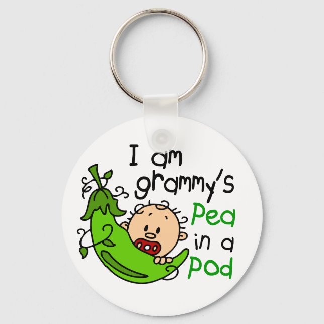 I am Grammy's Pea In A Pod Key Ring (Front)