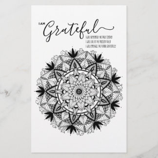 I AM Grateful Affirmation and Intention Mandala