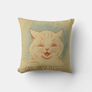 I Am Happy Because Everyone Loves Me (Ginger Cat) Cushion