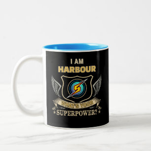 I Am HARBOUR What's Your Superpower Two-Tone Coffee Mug