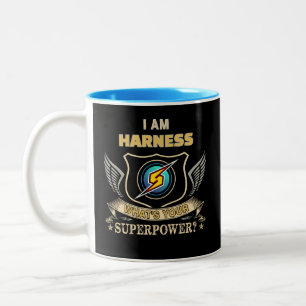 I Am HARNESS What's Your Superpower Two-Tone Coffee Mug