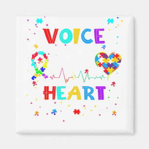 i am her voice she is my hear Autism Awareness aut Magnet
