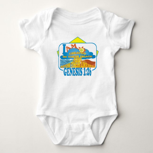 I am Here By Creation I ENG Baby Bodysuit (Front)
