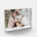 I Am Here For You Script Photo Block<br><div class="desc">Features I Am Here For You...  in handwritten script with personal photo.  Customise with your favourite photo.  Ideal gift idea keepsake to keep fond memories alive.</div>