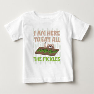 i am here to eat all the pickles Raccoon funny  T- Baby T-Shirt