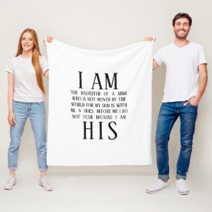 I Am His custom fleece Blanket