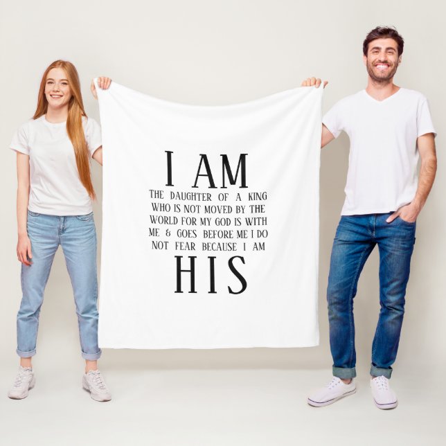 I Am His custom fleece Blanket (In Situ)
