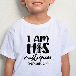 I Am His Masterpiece Ephesians 2:10 Kid T-Shirt