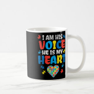 I Am His Voice He Is My Heart Autism Awareness Asl Coffee Mug