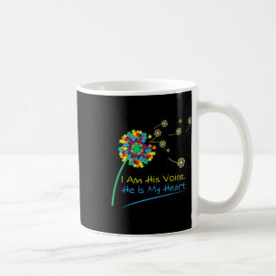 I Am His Voice He Is My Heart Autism Awareness T Coffee Mug