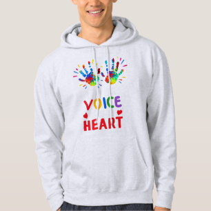 I Am His Voice He Is My Heart Autism Awareness T-S Hoodie