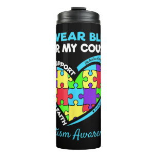 I am his voice he is my heart I wear blue for my C Thermal Tumbler