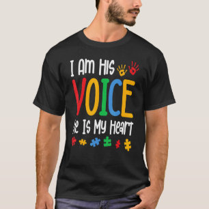 I Am His Voice He Is My Heart World Colourful Vint T-Shirt