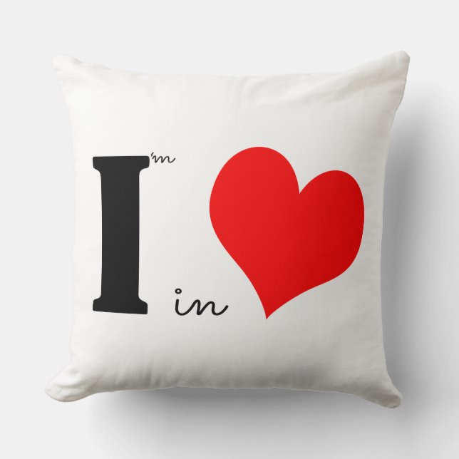 I Am In Love Cushion (Front)