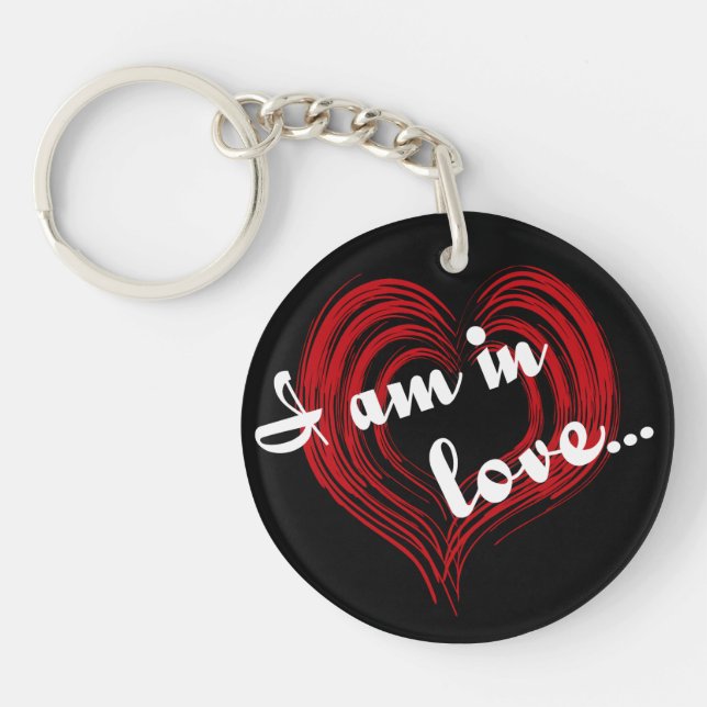 I am in love... key ring (Front)
