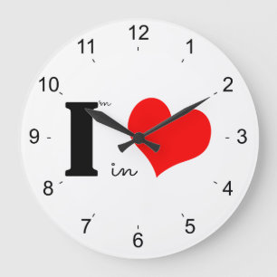 I Am In Love Large Clock