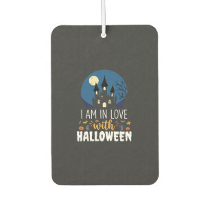 I Am In Love With Halloween Haunted Castle_1 Car Air Freshener