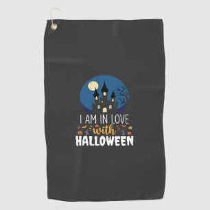 I Am In Love With Halloween Haunted Castle_1 Golf Towel