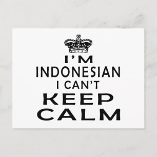 I am Indonesian I can't keep calm Postcard