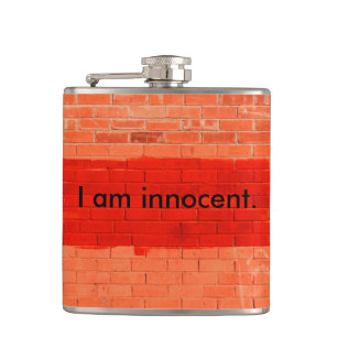 "I Am Innocent" Customisable Funny Hip Flask