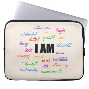 I Am Inspiration, Positive, Religious, Christian Laptop Sleeve