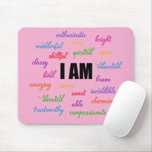 I Am Inspiration, Positive, Religious, Christian Mouse Pad