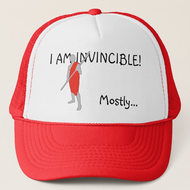 I AM INVINCIBLE! TRUCKER HAT (Front)