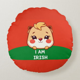 I am Irish cute animal Round Cushion