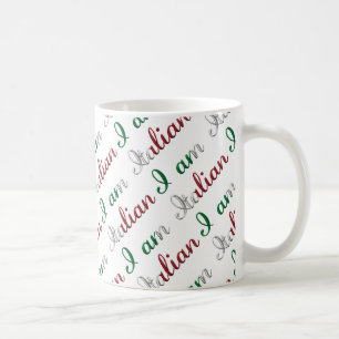 I am Italian Country Pride Typography Pattern Coffee Mug