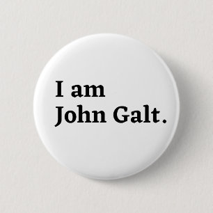 I AM JOHN GALT 6 CM ROUND BADGE