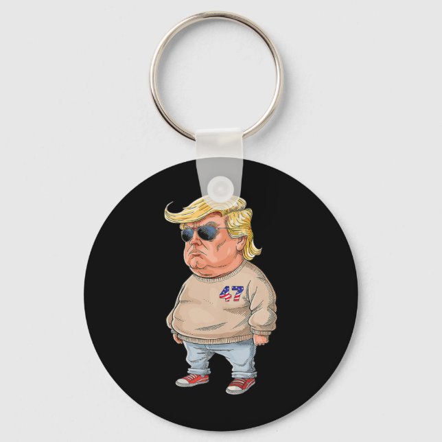 I Am Just A Chill Guy - Funny Chill Guy Meme Trump Key Ring (Front)
