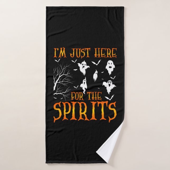I AM JUST HERE FOR THE SPIRITS Halloween 2021SHIRT Bath Towel (Bath Towel)