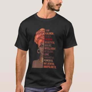 I Am Kalinda Black Woman History Month 2020 Pride  T-Shirt