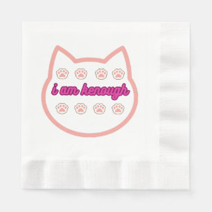 I am kenough t-shert cat  napkin