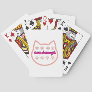 I am kenough t-shert cat  playing cards