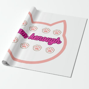 I am kenough t-shert cat wrapping paper