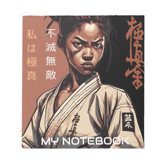 I am Kyokushin, Unbreakable, Unstoppable Notepad (Front)