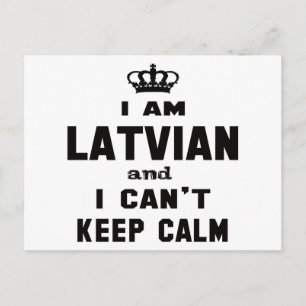 I am Latvian and i can't keep calm Postcard