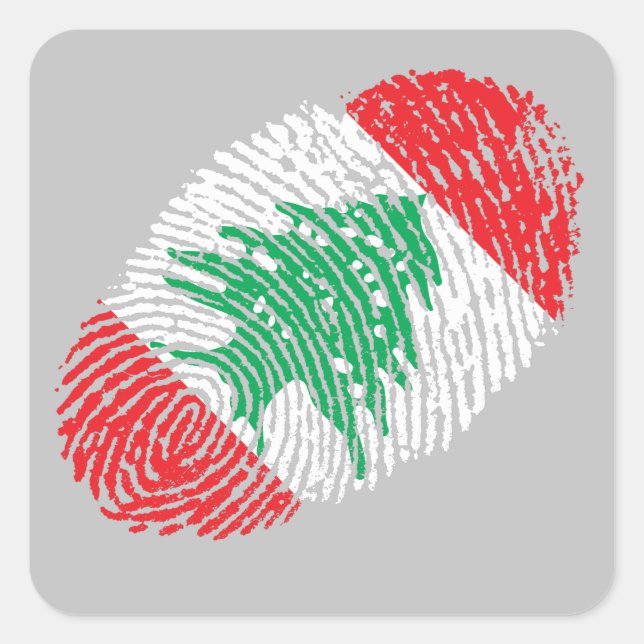 I Am Lebanese Square Sticker (Front)